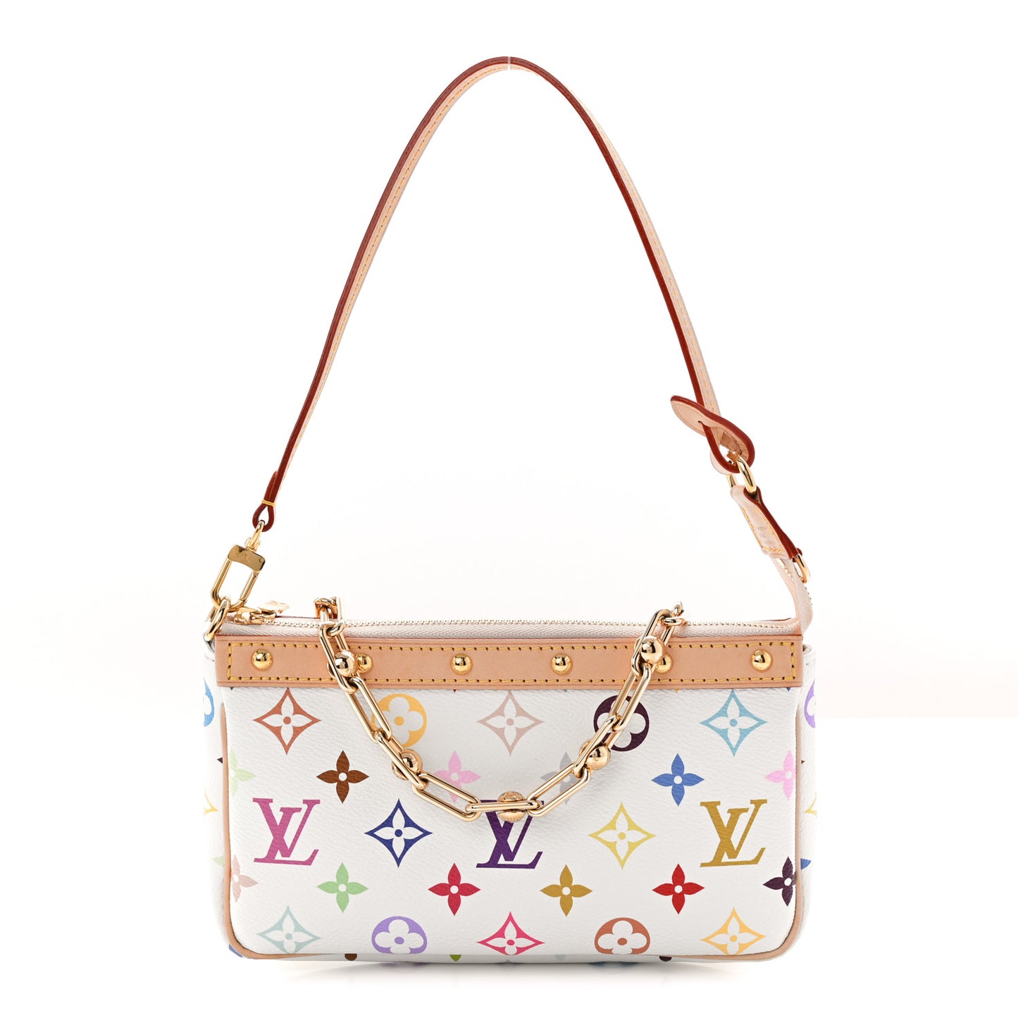 LV X TM Monogram Multicolor Pochette Accessories White