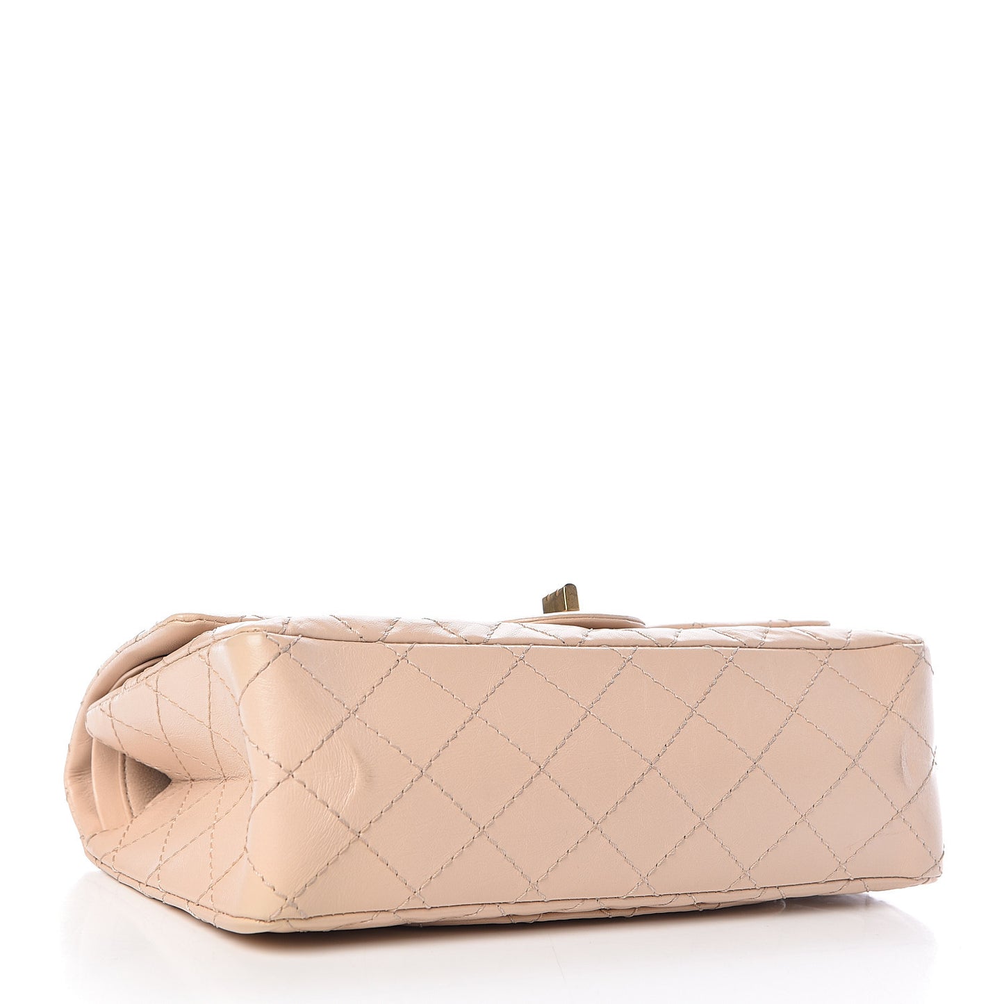 Aged Calfskin Quilted 2.55 Reissue 225 Flap Beige
