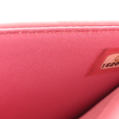 Chanel Lambskin Camellia Embossed Wallet On Chain WOC Pink 8 of 18