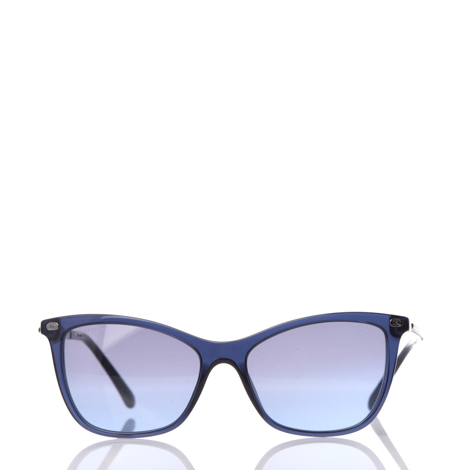 Chanel CC Cat Eye Sunglasses 5437-Q Dark Blue 2 of 8