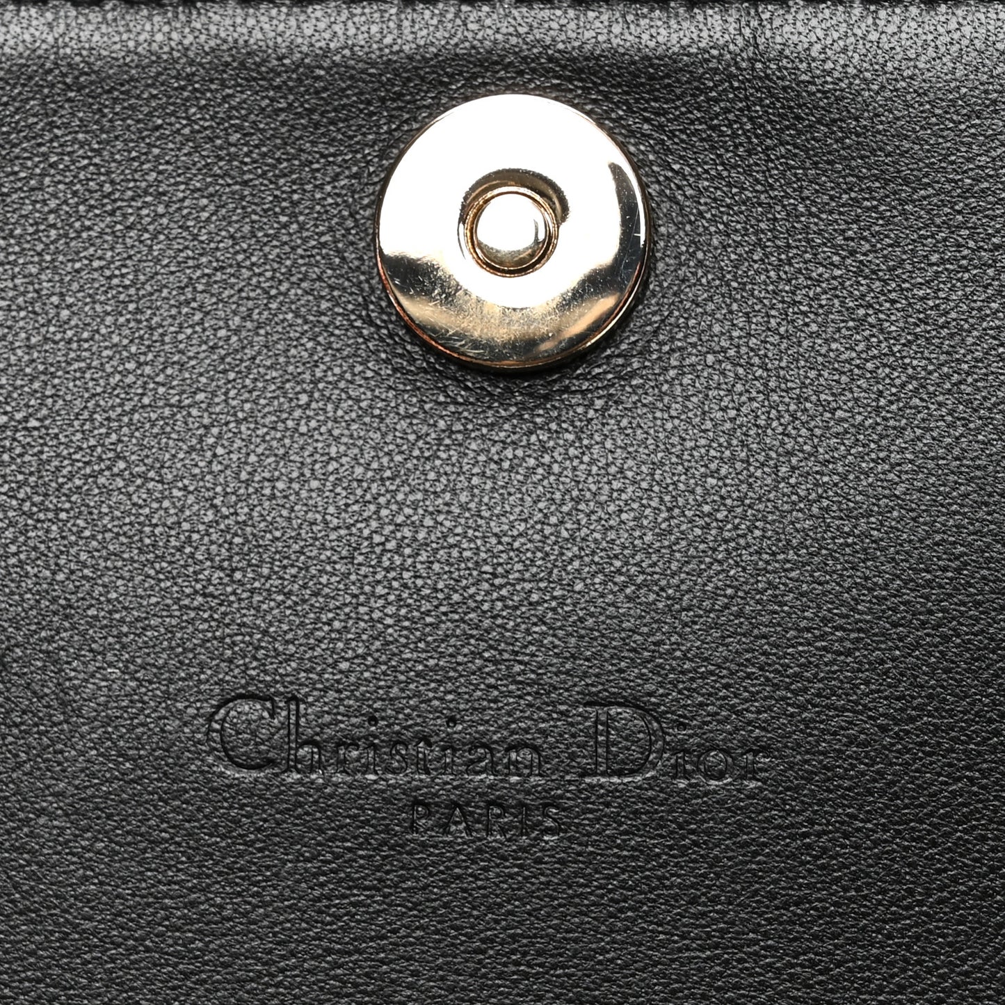 Patent Cannage Nano Lady Dior Card Holder Black