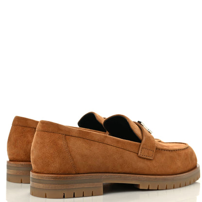 Hermes Suede Goatskin Faubourg Loafers 37 Naturel 4 of 10