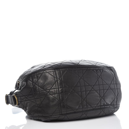 Christian Dior Lambskin Cannage Flap Shoulder Bag Black 4 of 7