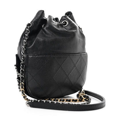 Chanel Calfskin Quilted Small Gabrielle Bucket Black 3 of 10
