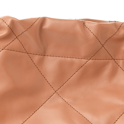 Chanel Shiny Calfskin Quilted Small Chanel 22 Beige 10 of 12