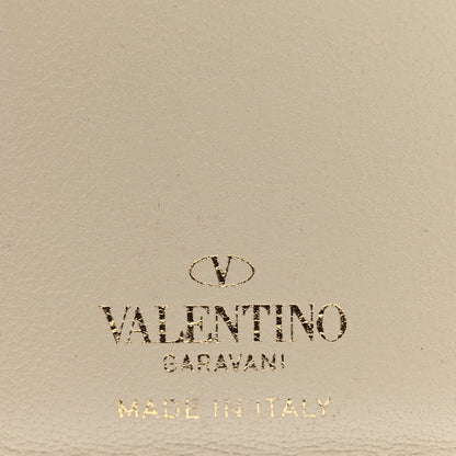 Valentino Garavani Calfskin Rockstud Card Holder with Zipper Ivory 10 of 10