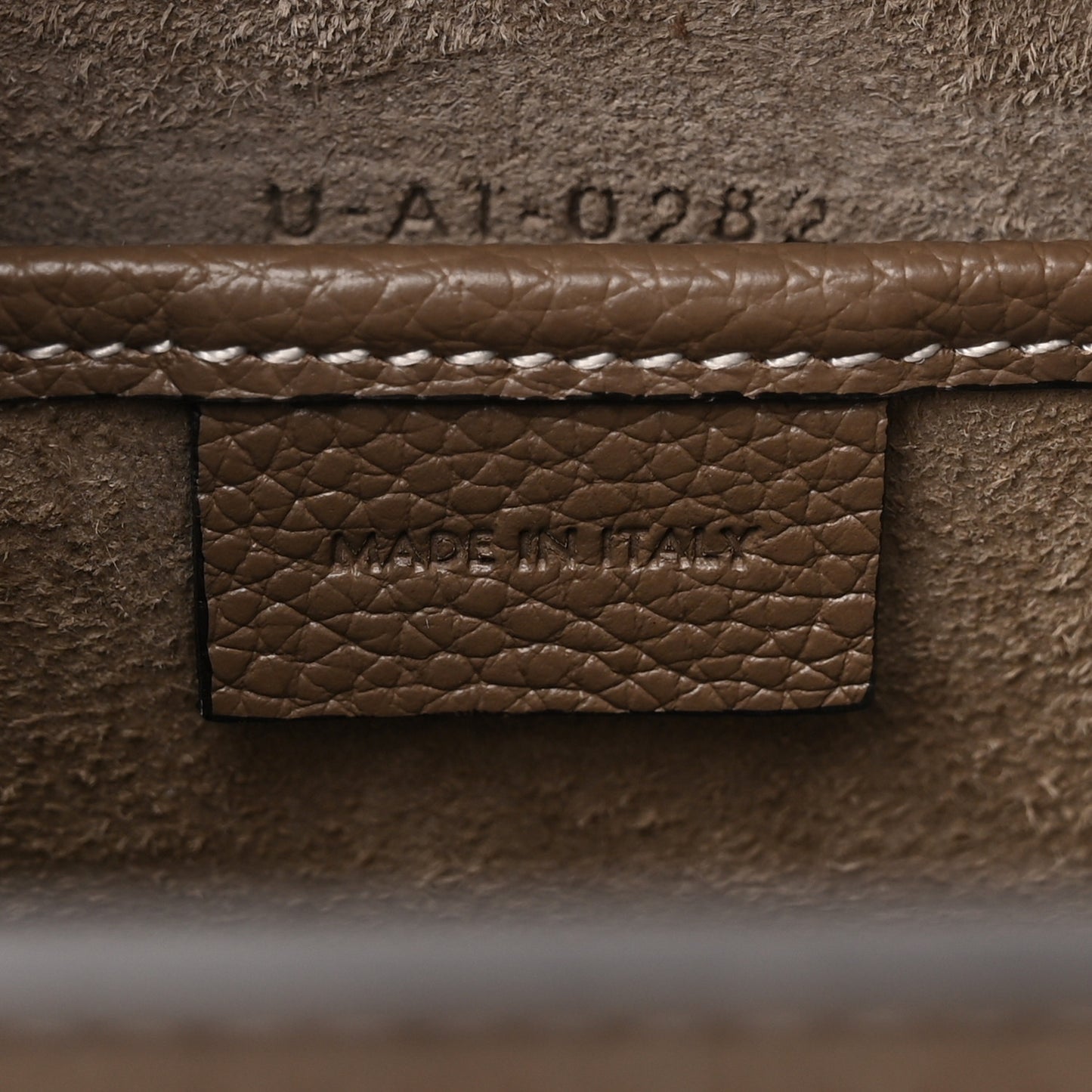 Drummed Calfskin Nano Luggage Souris