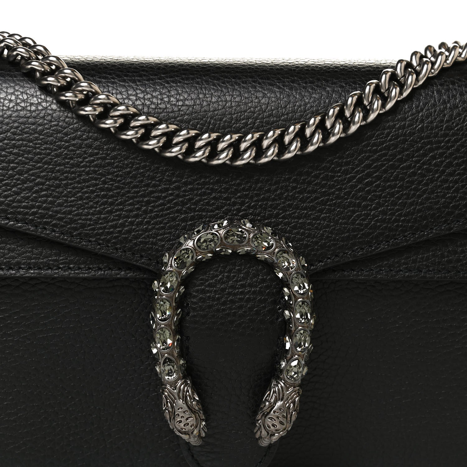 Gucci Pebbled Calfskin Small Dionysus Shoulder Bag Black 10 of 12