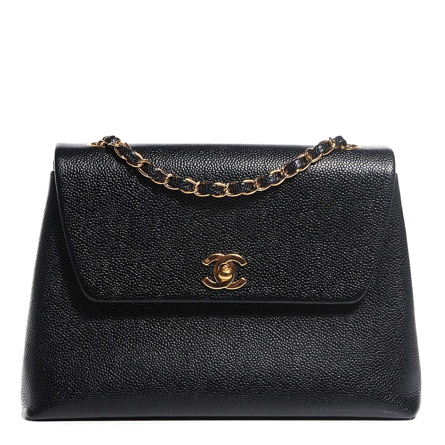 Chanel Caviar Flap Shoulder Bag Black 1 of 7