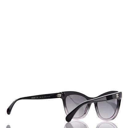 Chanel Polarized Acetate CC Cat Eye Summer Sunglasses 5350 Black 4 of 8