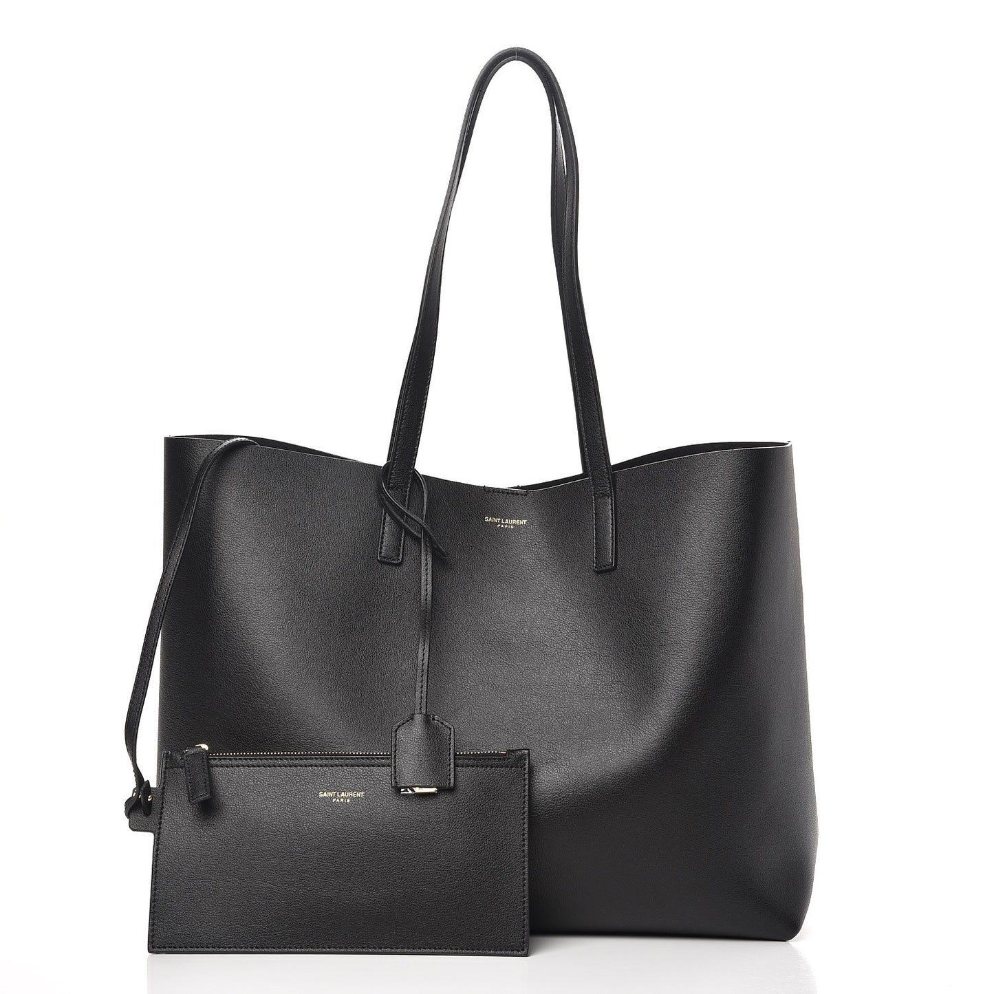 Calfskin Large Shopping Tote Black