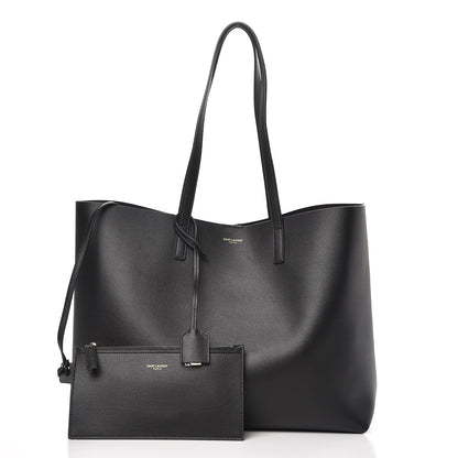 Saint Laurent Calfskin Large Shopping Tote Black 3 of 9