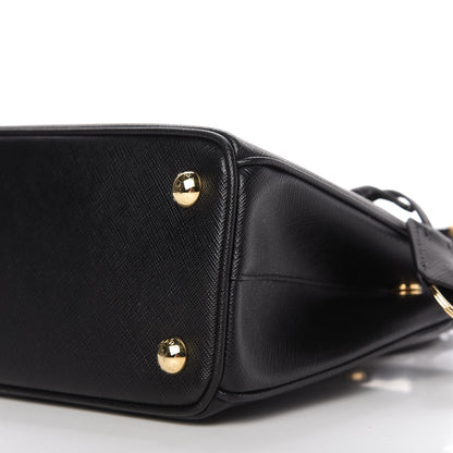 Prada Saffiano Lux Micro Galleria Shoulder Bag Black 7 of 10