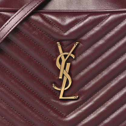 Saint Laurent Calfskin Matelasse Monogram Lou Camera Bag Dark Legion Red 7 of 9