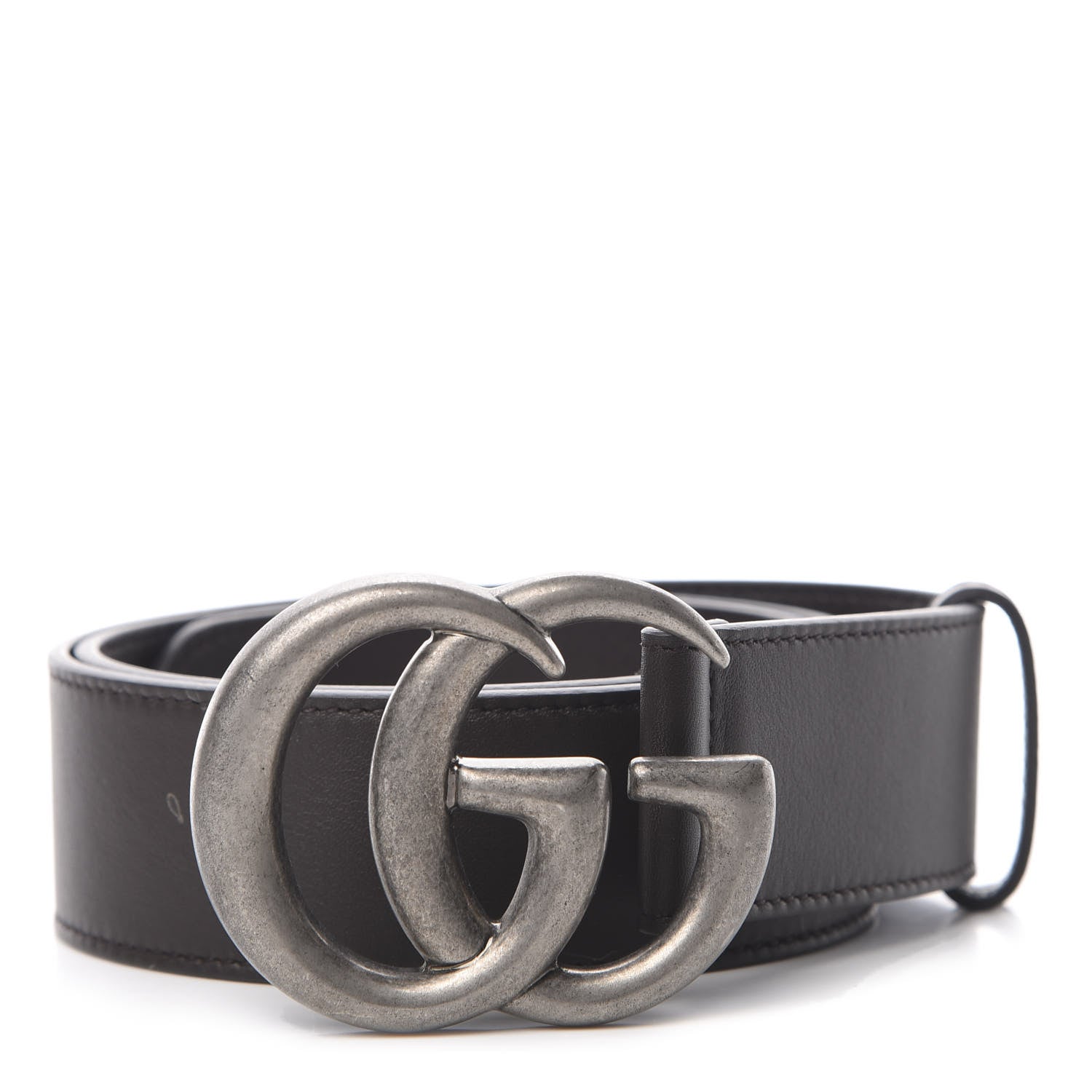 Gucci Moon Calfskin Nickel Double G 40mm Belt 80 32 Dark Cocoa 1 of 5