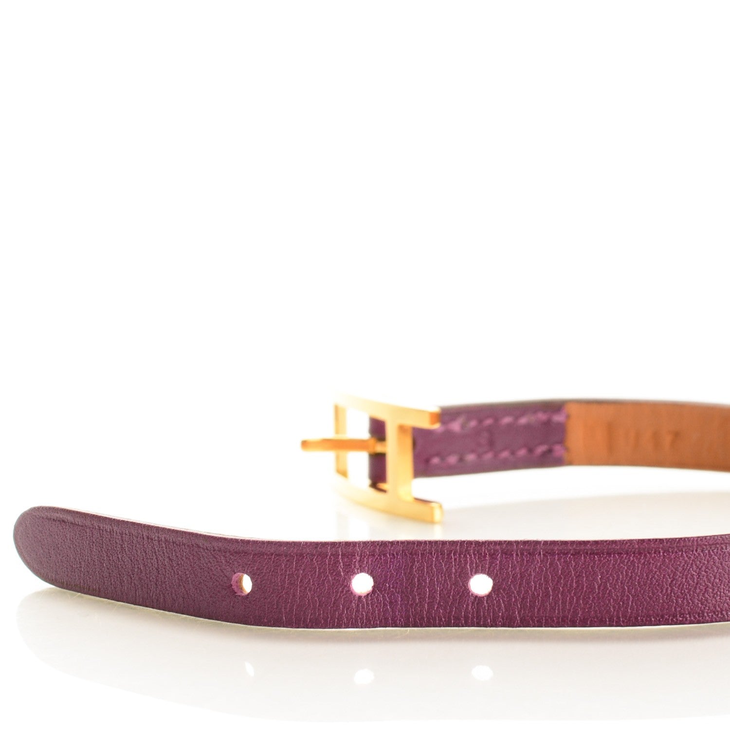 Hermes Tadelakt Hapi Simple Tour Bracelet Violet S 5 of 7