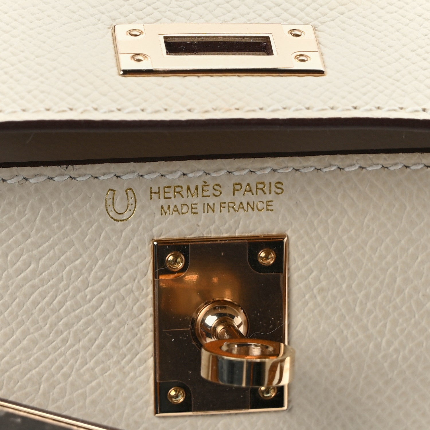 Hermes Epsom Horseshoe Mini Kelly Sellier 20 Craie Biscuit 6 of 10