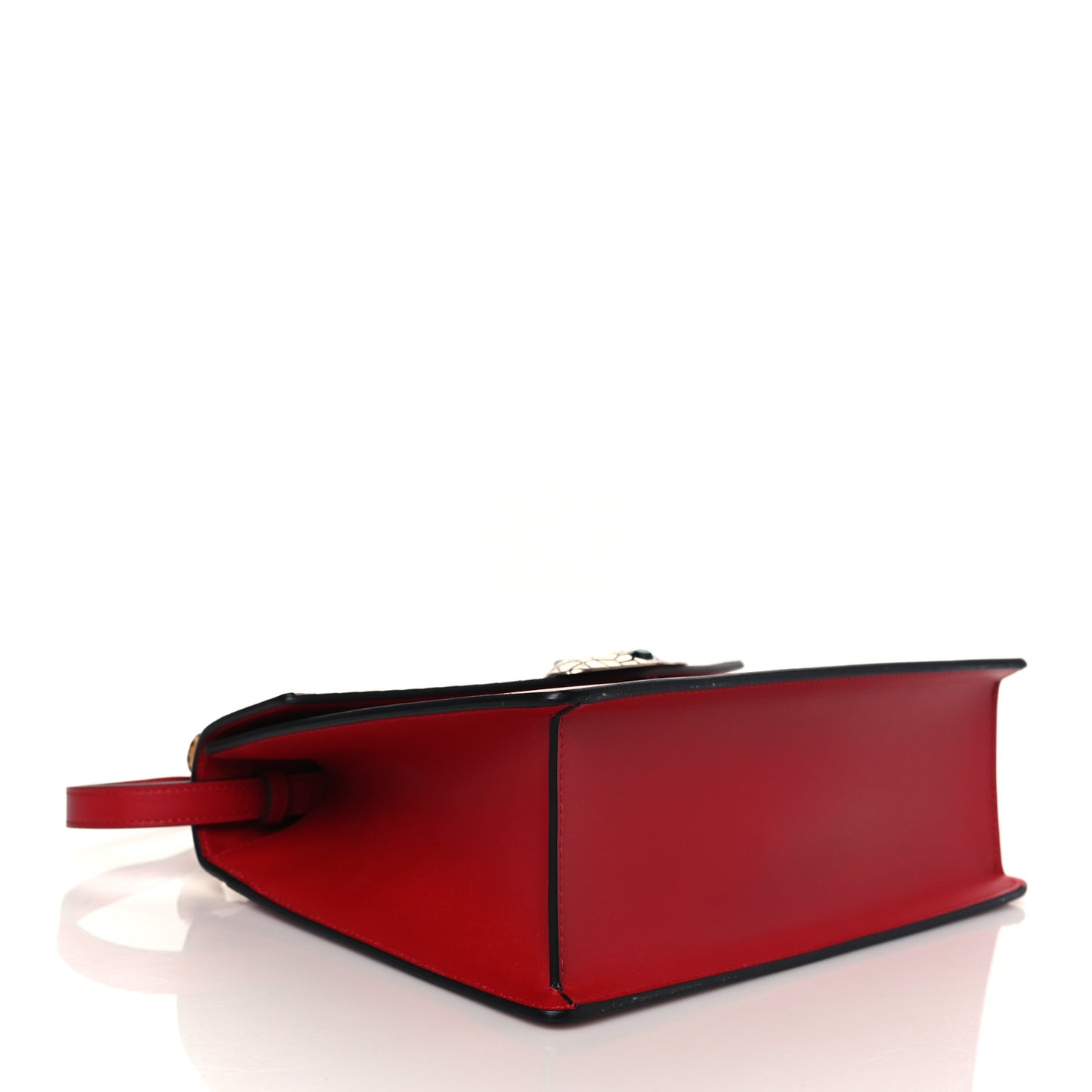 Calfskin Snakeskin Small Lilith Top Handle Bag Red
