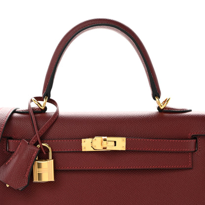 Hermes Epsom Kelly Sellier 25 Rouge H 7 of 10