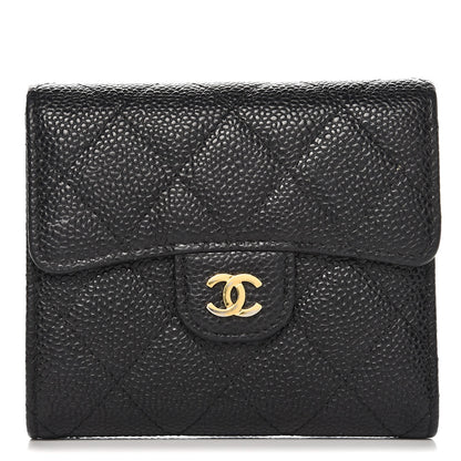 Chanel Caviar Quilted Compact Flap Wallet Black 1 of 9