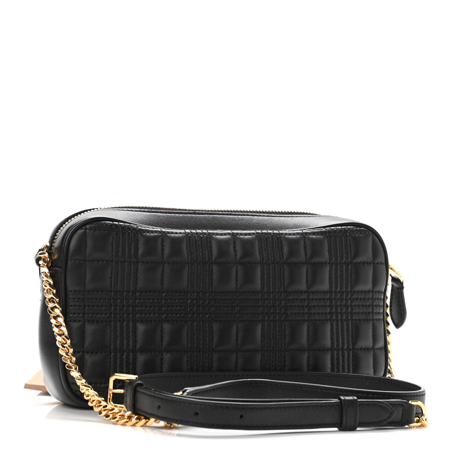 Burberry Lambskin Quilted Camera Bag Black 2 of 8
