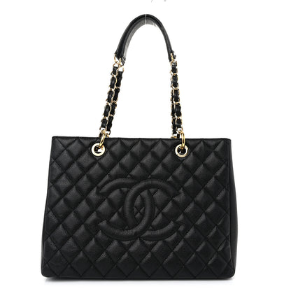 Chanel Caviar Quilted Grand Shopping Tote GST Black 1 of 12