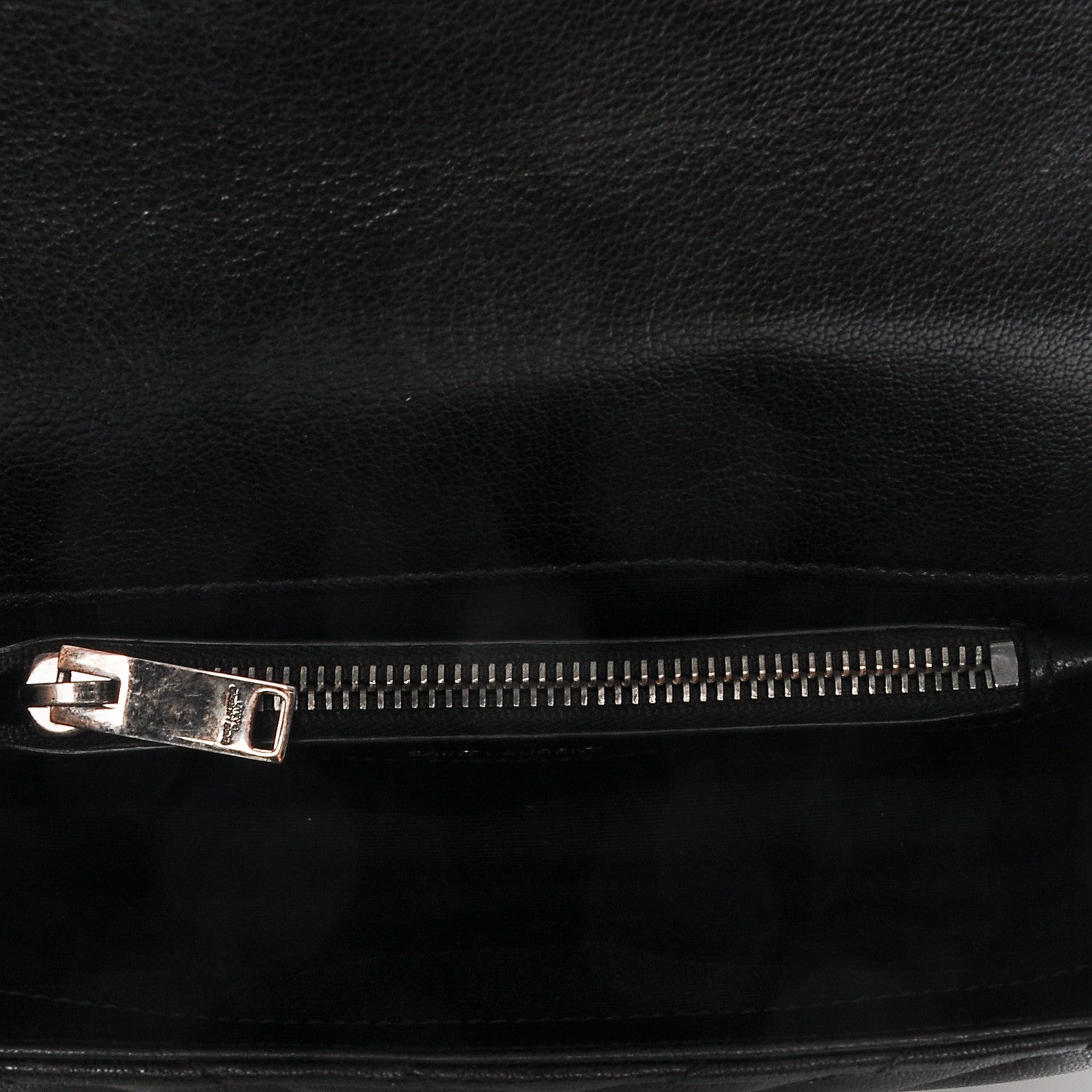 Saint Laurent Sheepskin Matelasse Chevron Monogram Medium College Bag Black 5 of 6