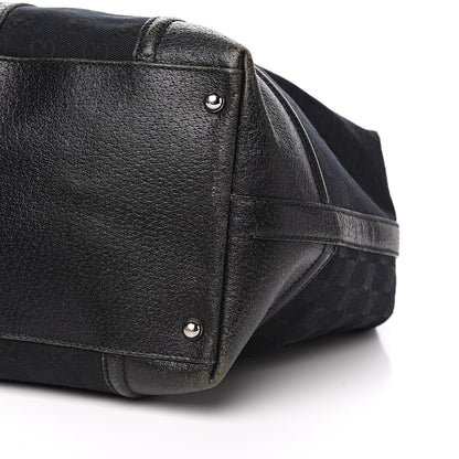 Gucci Monogram Web Large Treasure Boston Tote Black 12 of 25