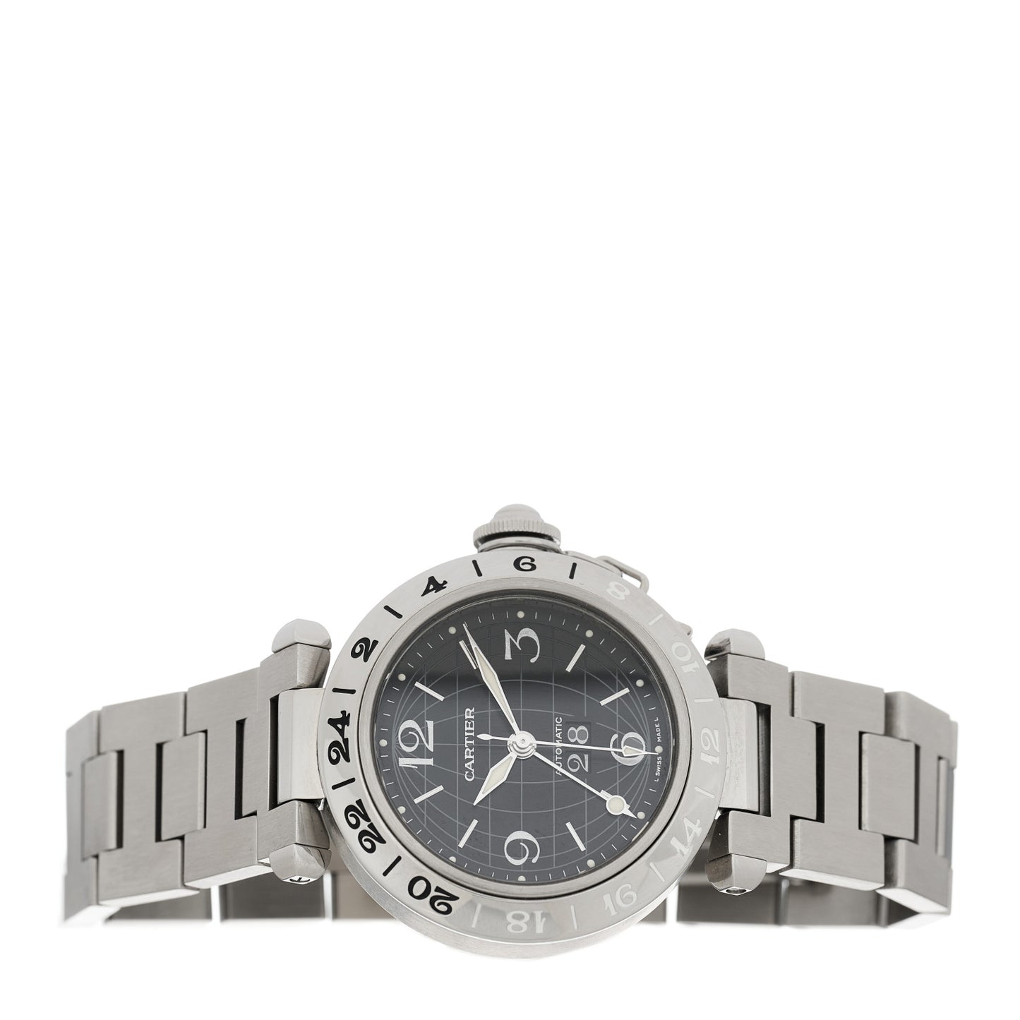 Stainless Steel 35mm Pasha C Big Date Automatic Watch Black