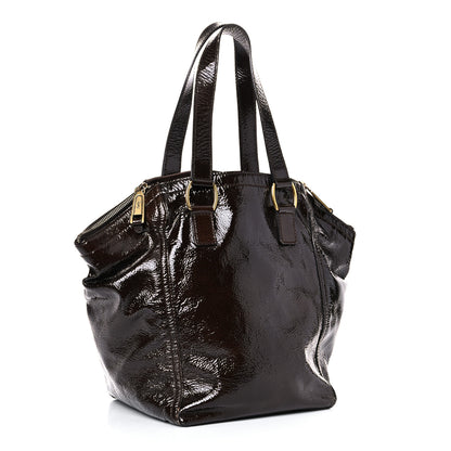 Saint Laurent Patent Small Downtown Brown 3 of 22