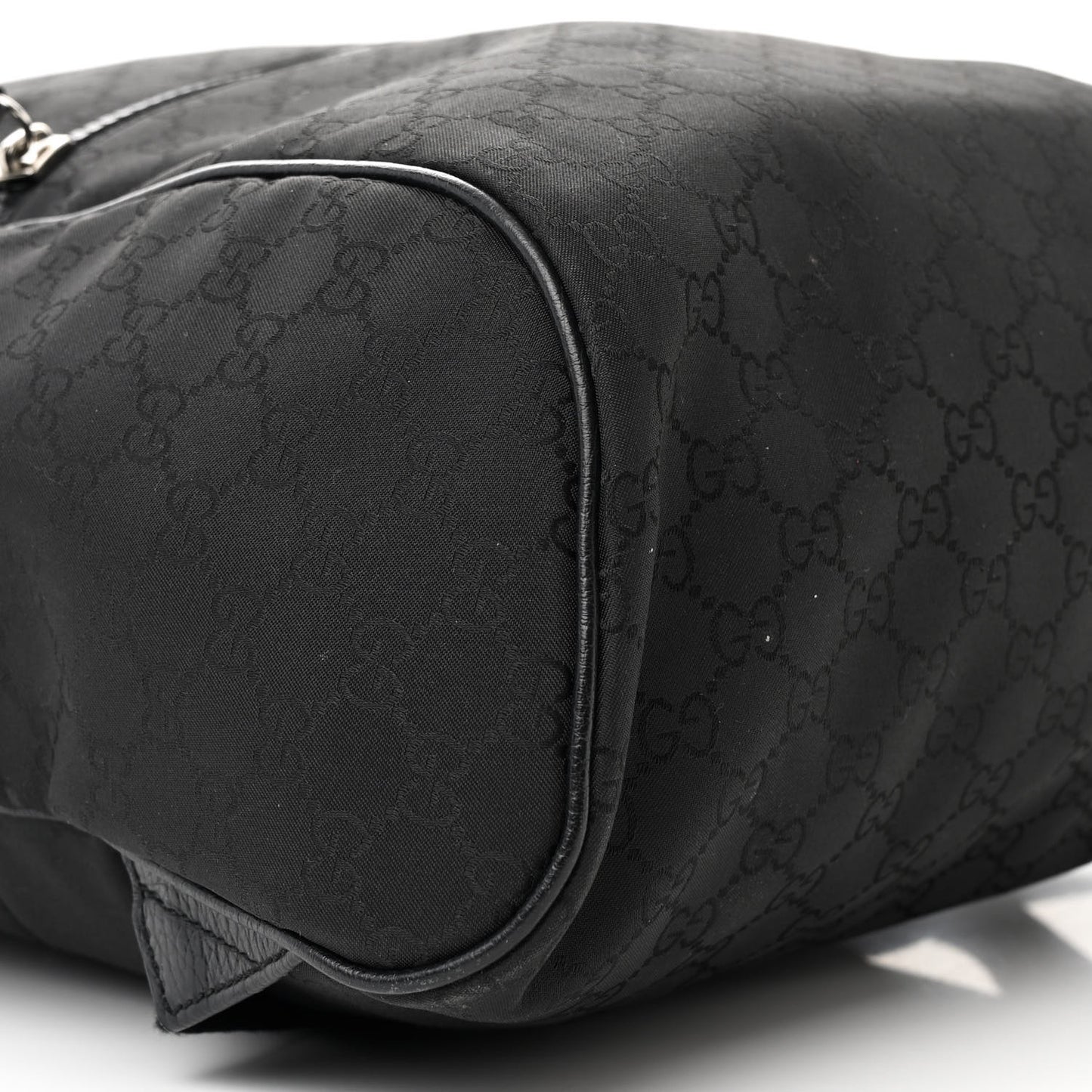 Nylon Monogram Slim Backpack Black