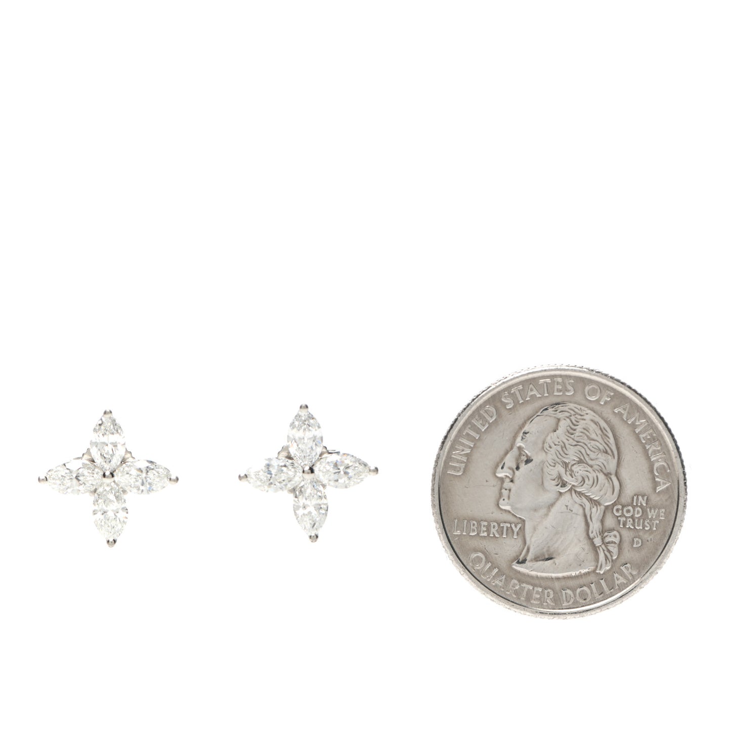 Platinum Diamond Large Victoria Earrings