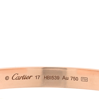 Cartier 18K Pink Gold LOVE Cuff Bracelet 17 3 of 5