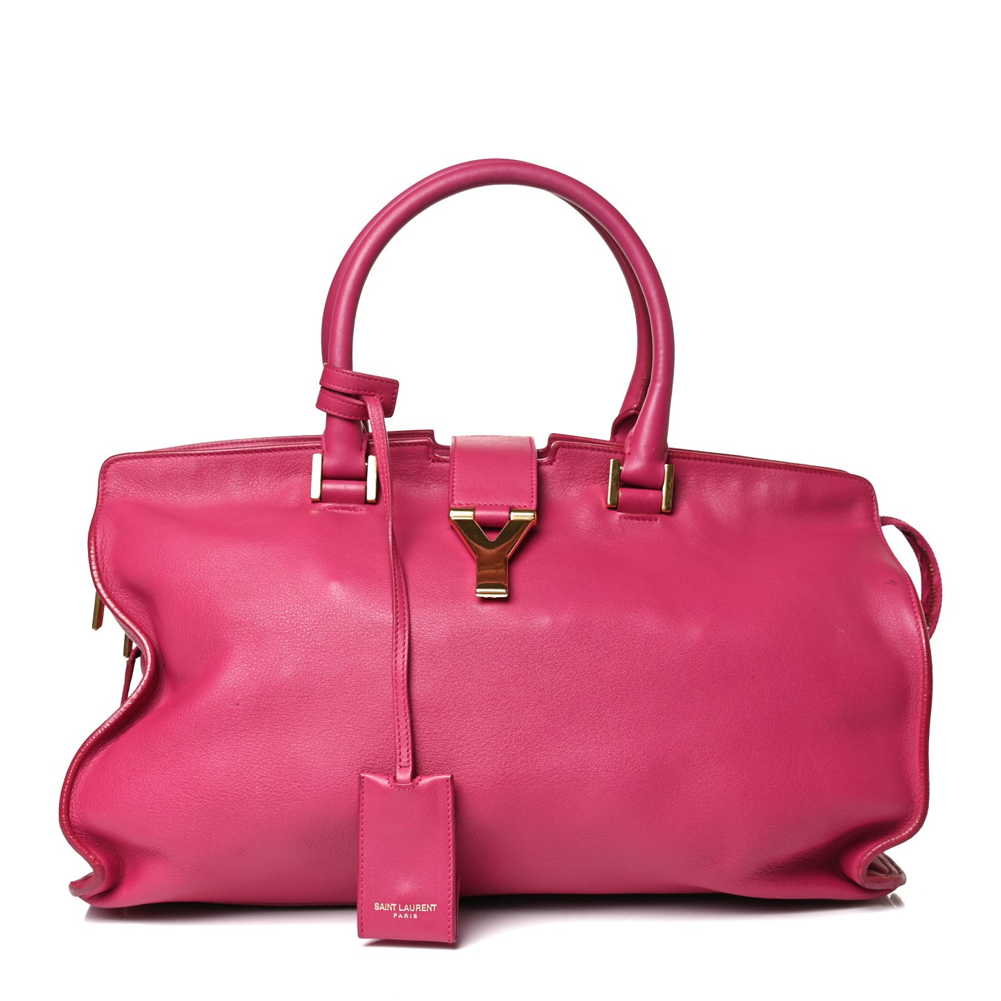Calfskin Medium Classic Y Cabas Fuchsia