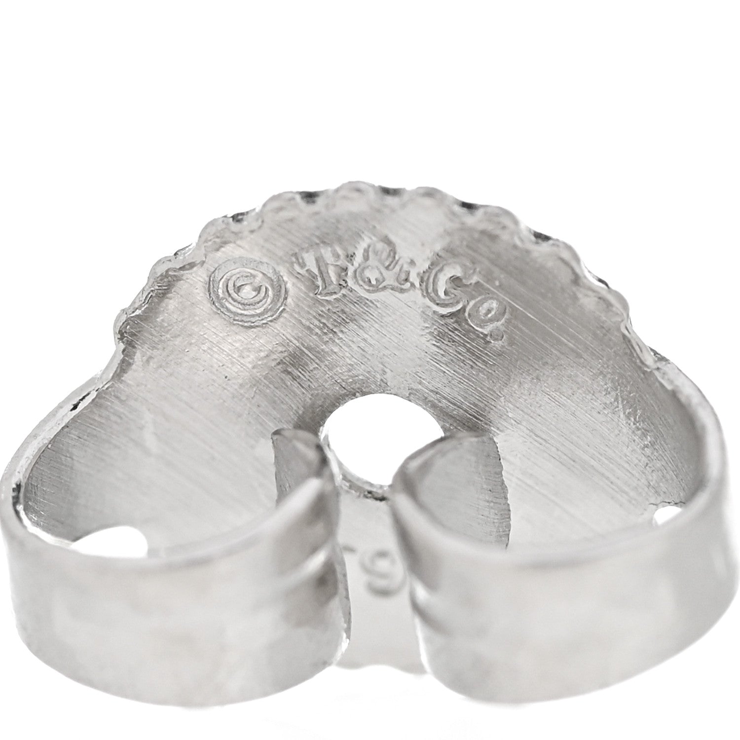 Tiffany Platinum Diamond .16ctw Elsa Peretti Diamonds By The Yard Earrings 4 of 5