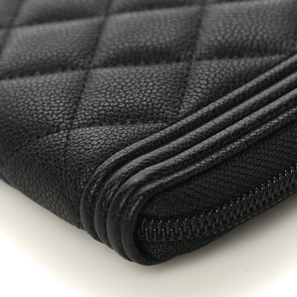 Chanel Caviar Quilted Boy Long Zip Around Wallet Black 11 of 11