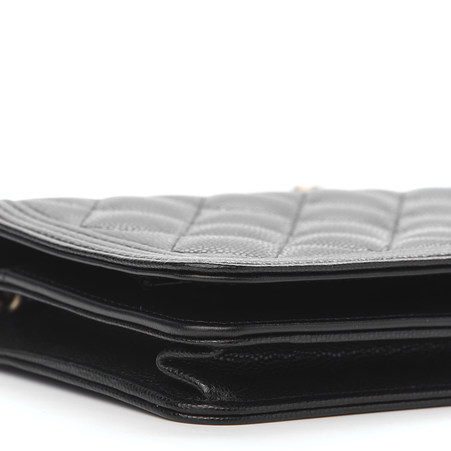 Chanel Caviar Quilted Boy Wallet On Chain WOC Black 8 of 9