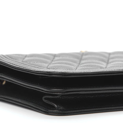 Chanel Caviar Quilted Boy Wallet On Chain WOC Black 8 of 9