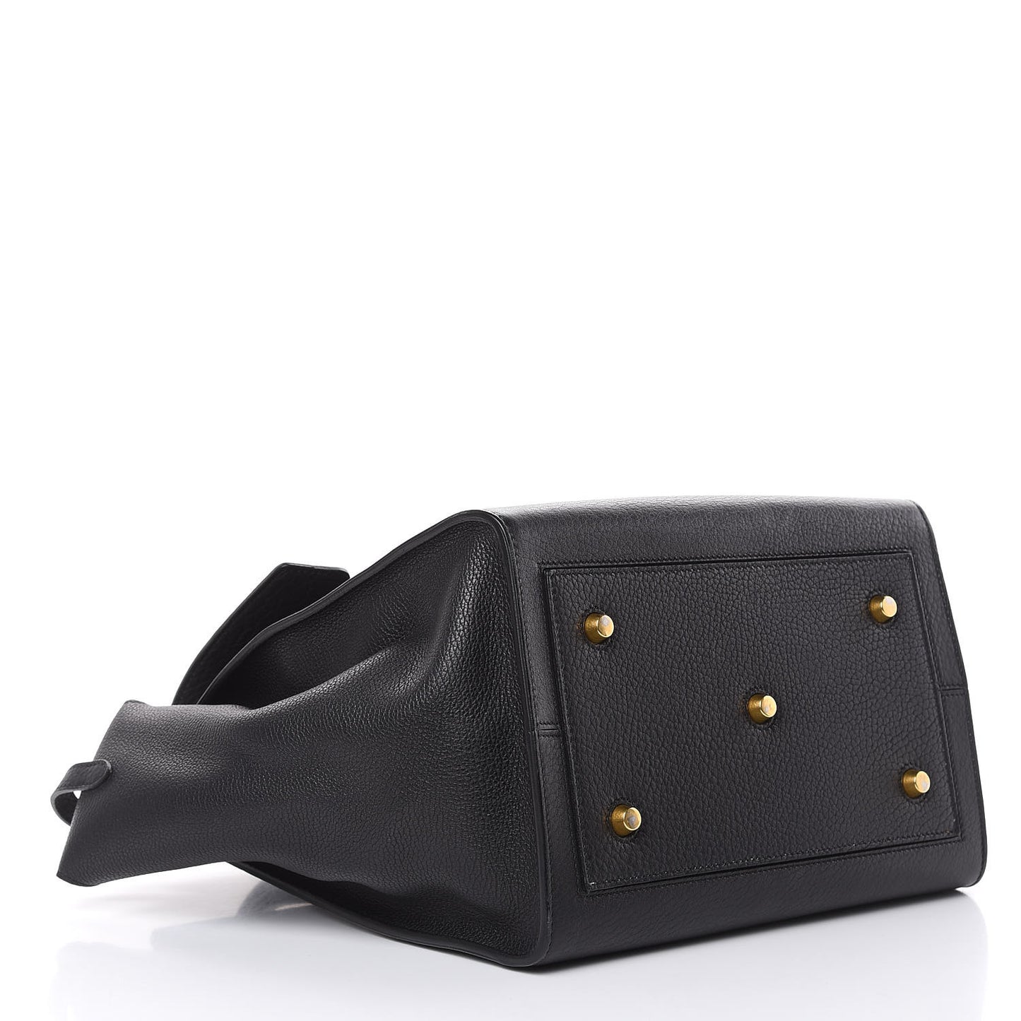 Crisped Calfskin Medium Tie Knot Tote Black