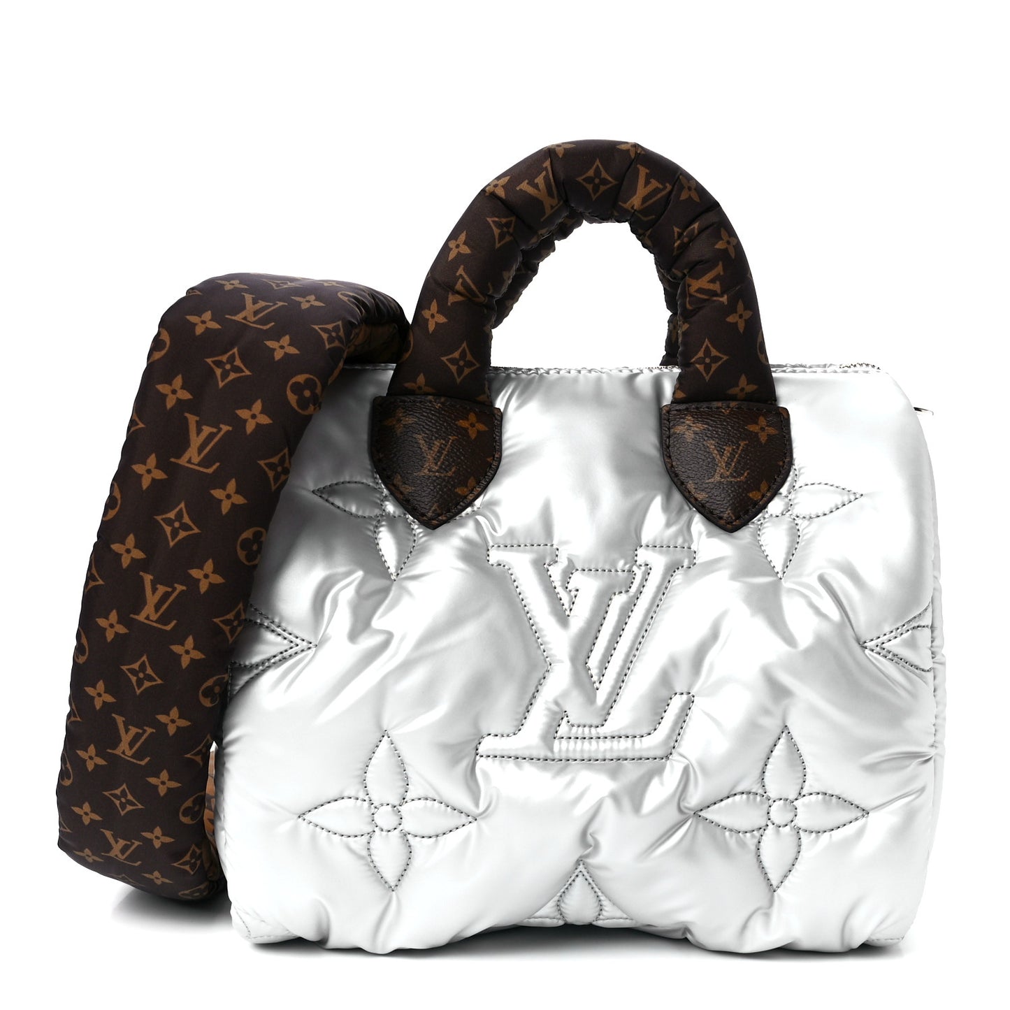 Econyl Mini Monogram Pillow Speedy Bandouliere 25 Silver
