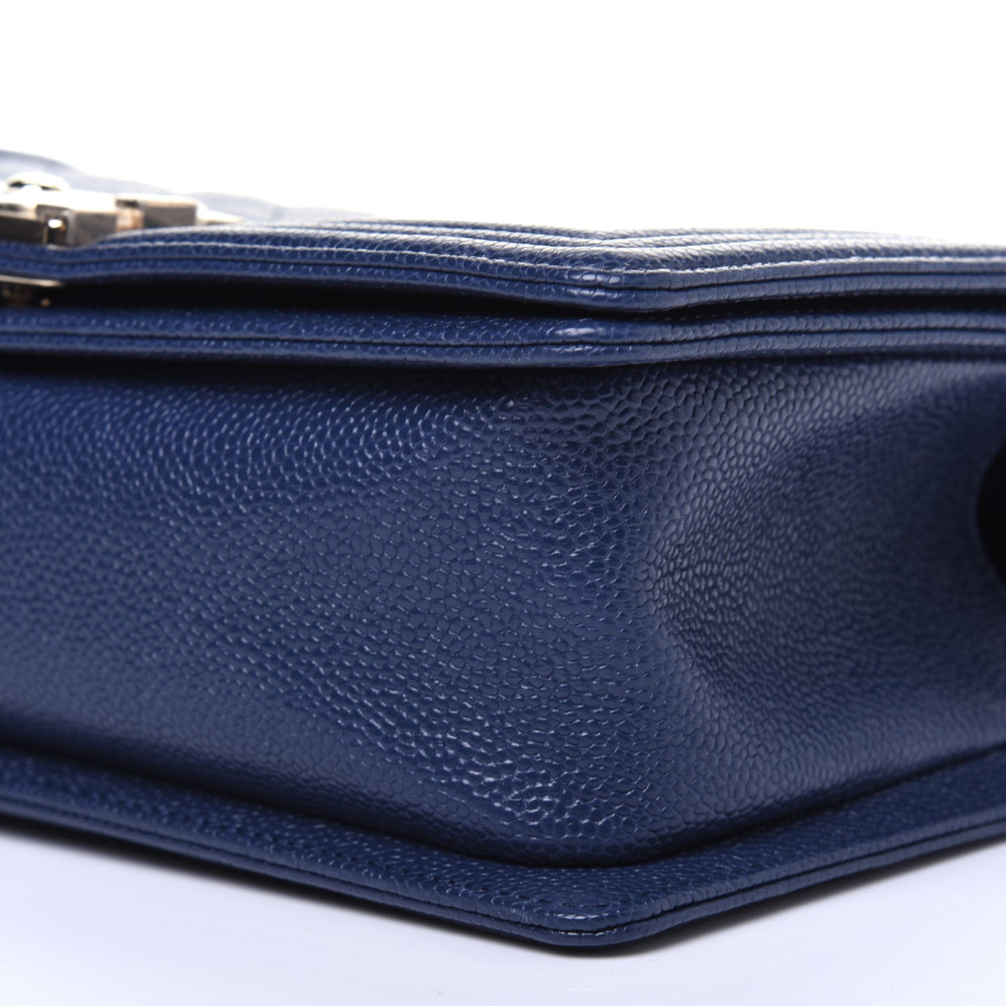 Caviar Quilted Medium Boy Flap Blue