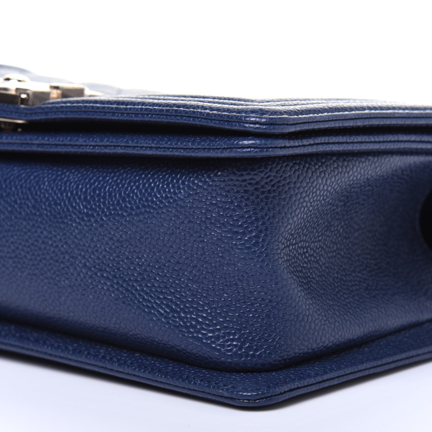 Chanel Caviar Quilted Medium Boy Flap Blue 12 of 14