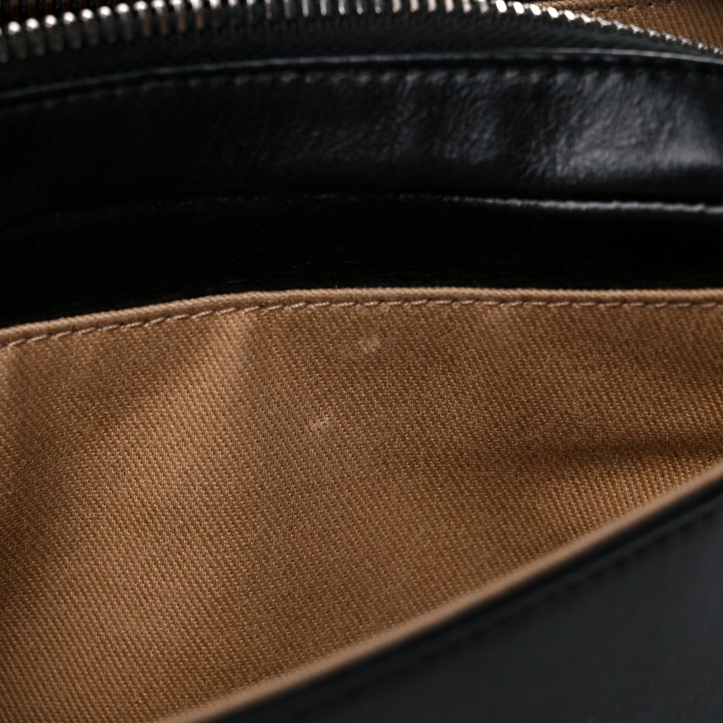 Aged Calfskin Quilted Express Zip Around Flap Black