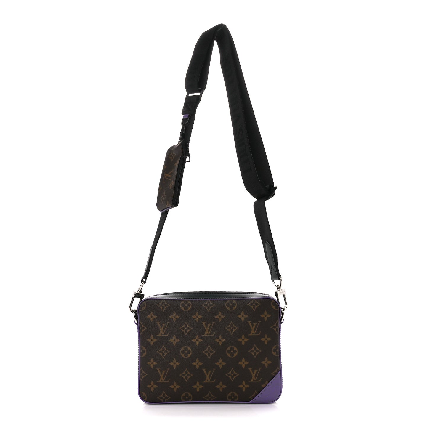 Monogram Macassar Trio Messenger Purple Purple