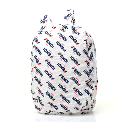 Fendi X FILA Calfskin Mania Backpack Help Bag Charm White Blueberry Multicolor 5 of 6