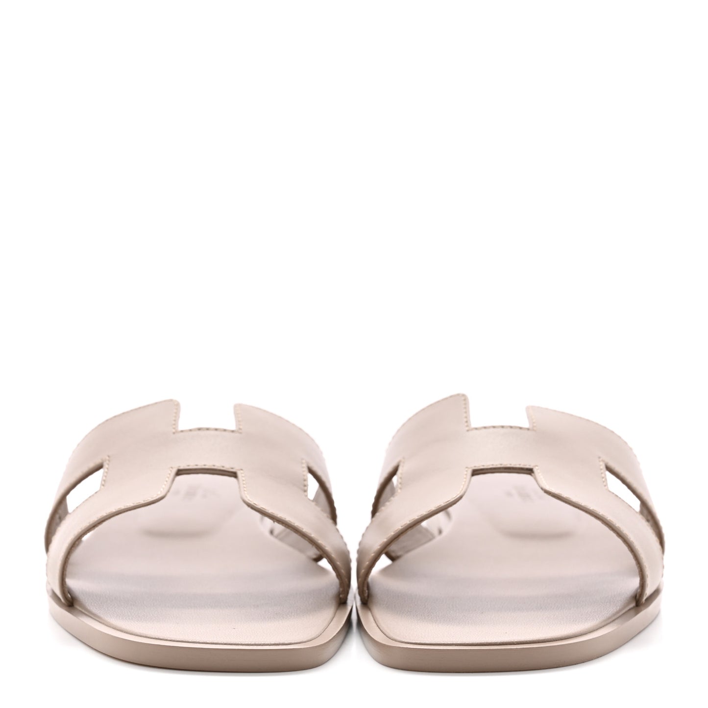 Box Calfskin Oran Sandals 37 Beige Mastic