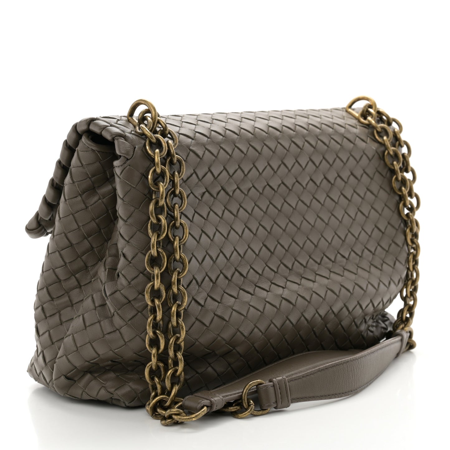 Nappa Intrecciato Medium Olimpia Shoulder Bag Mink