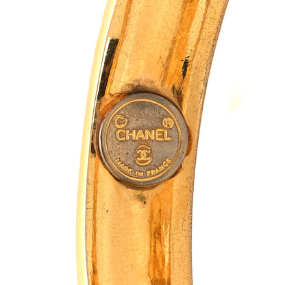 Chanel Metal Logo Cuff Bracelet Gold 4 of 5