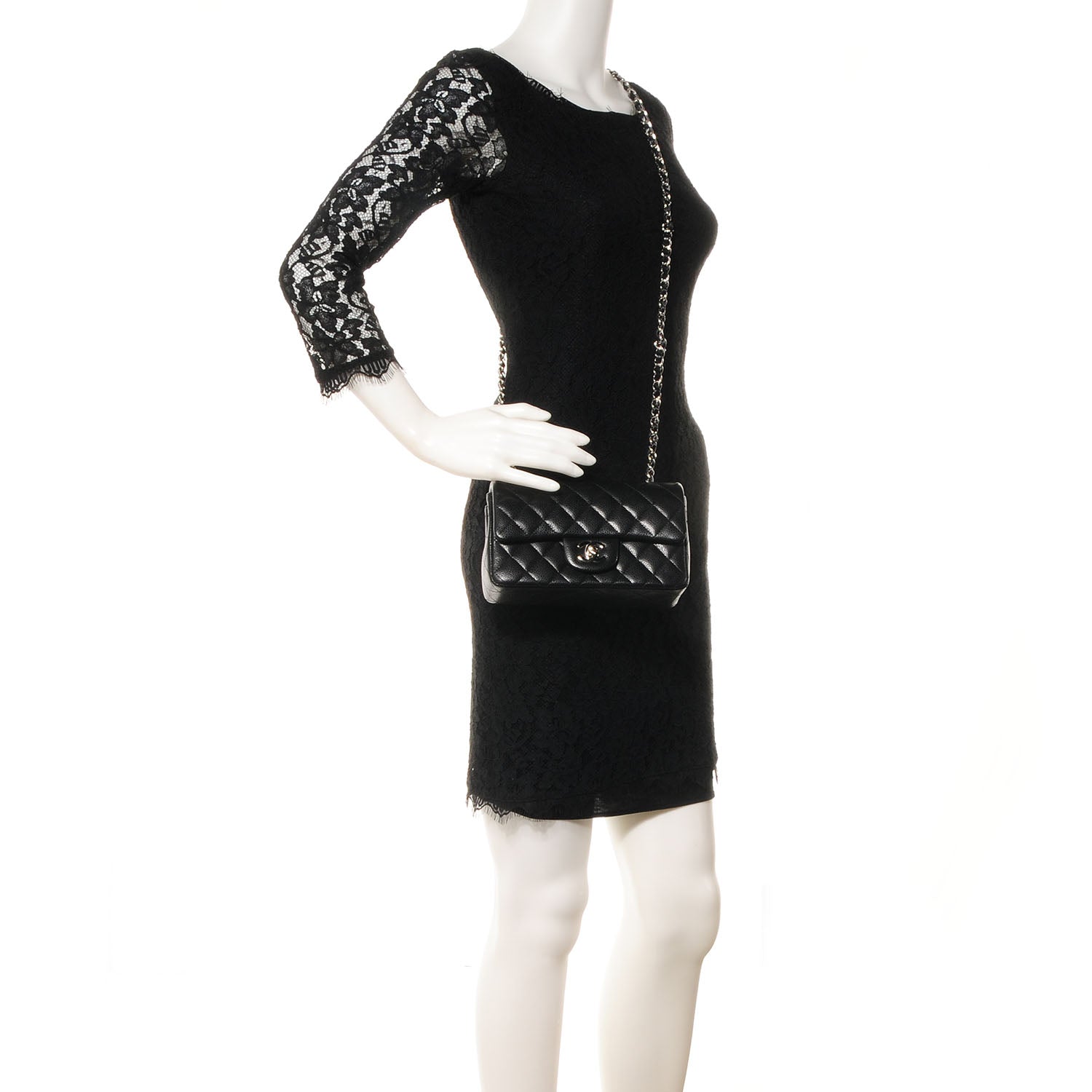 Chanel Caviar Quilted Mini Flap Black 2 of 9