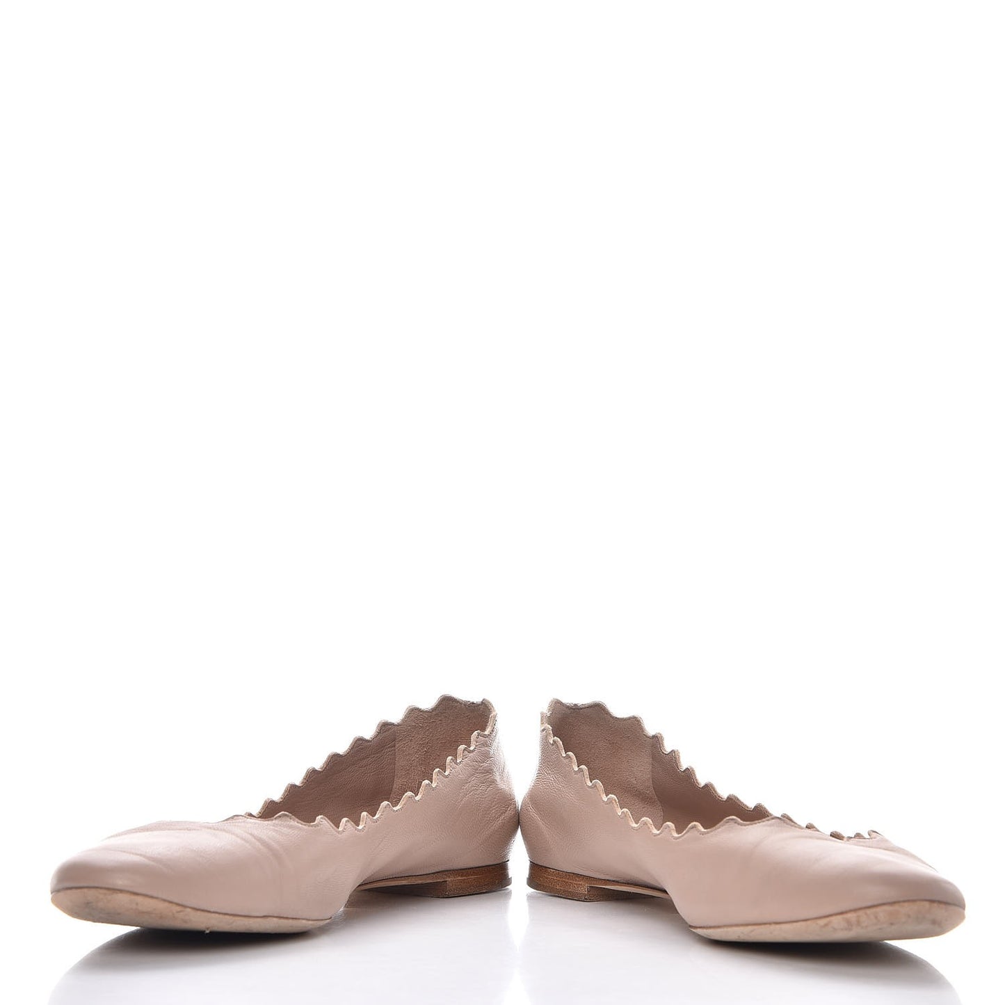 Calfskin Lauren Ballet Flats 38 Pink Tea